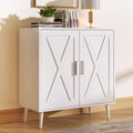 2 Tueren ergaenzen das Sideboard in Weiss