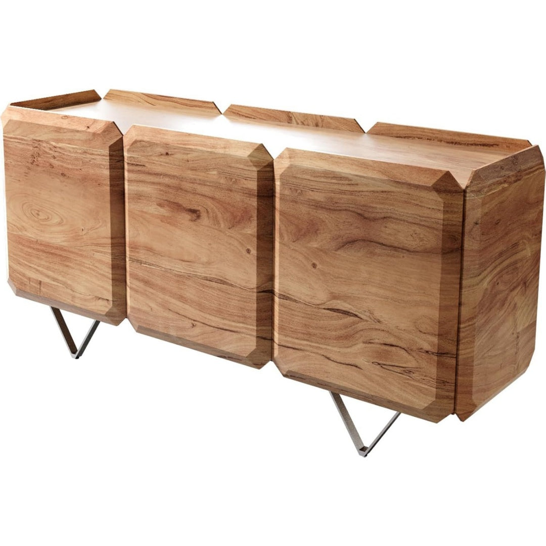 Sideboard aus Metall in Naturbraun