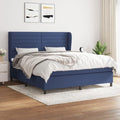 Boxspringbett in Blau mit Hoehenverstellung