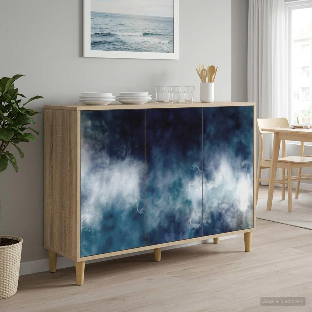 Das Sideboard misst 102 x 33 x 75 cm