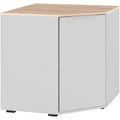 Sideboard in Weiss und Eichenbraun mit beschichteten Flaechen