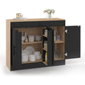 Sideboard mit den Massen 110 cm in Schwarz und Naturbraun
