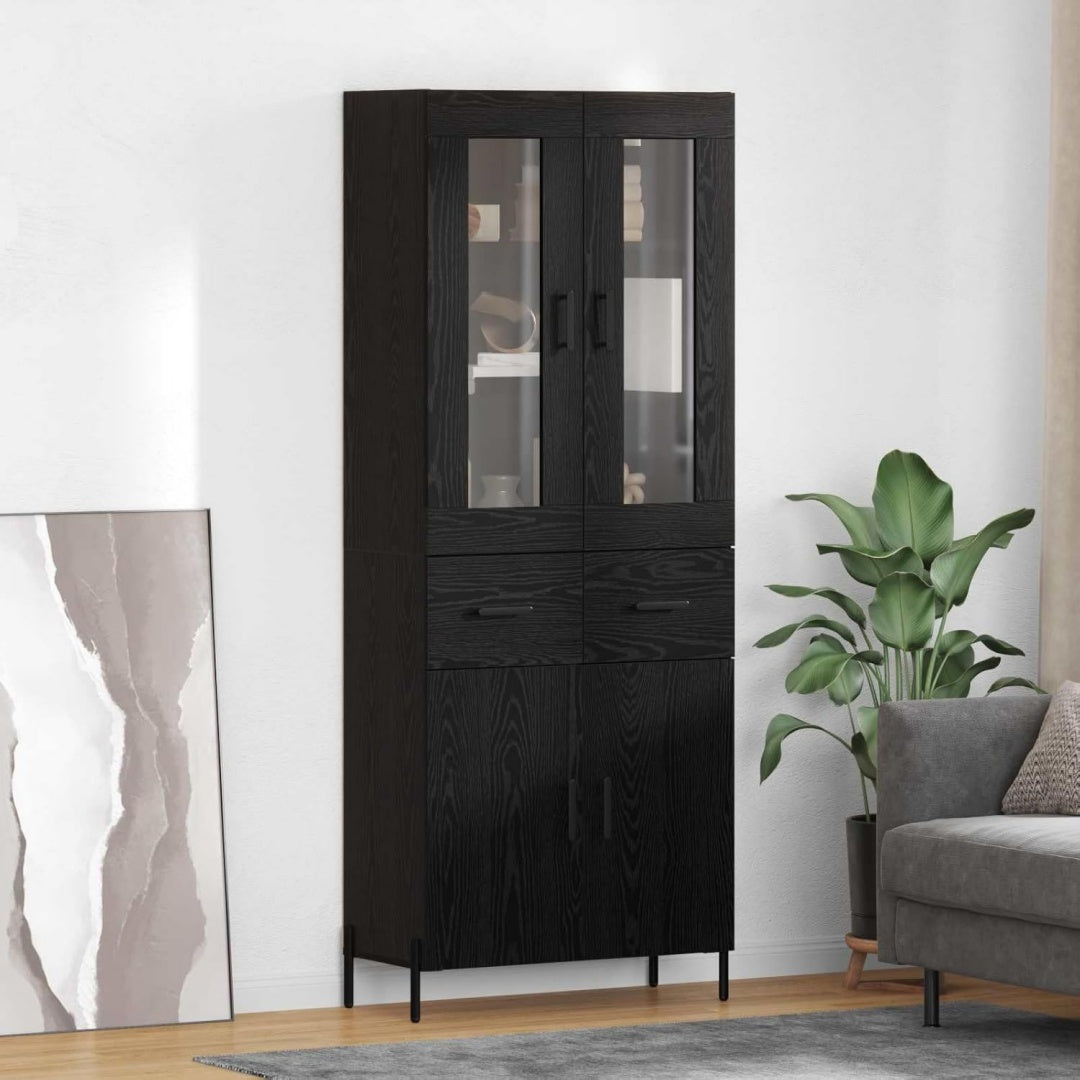Eine Wandmontage trifft auf Schubladen an dem Hochschrank