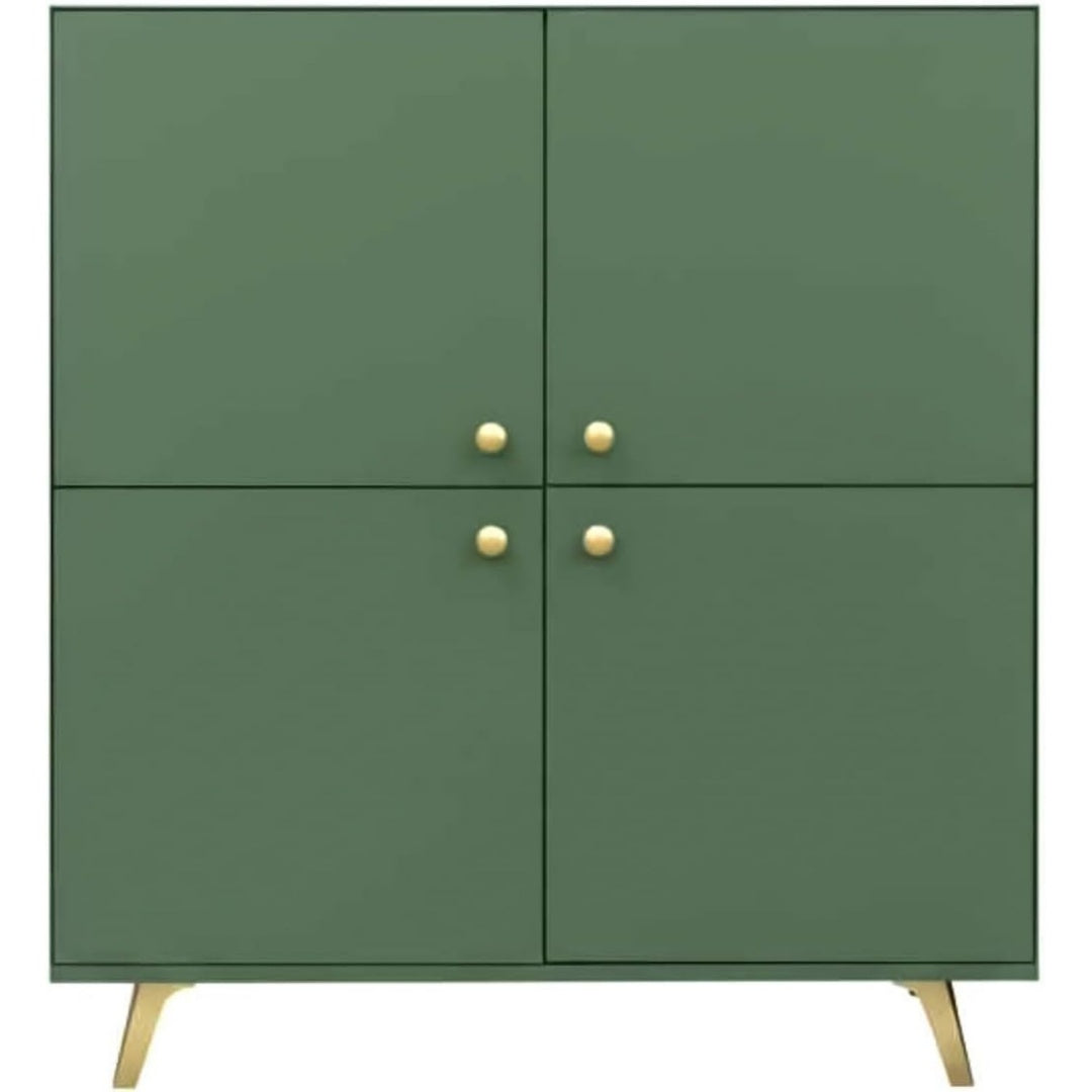 Sideboard mit matten Oberflaechen, Schubladen und geschlossenem Stauraum