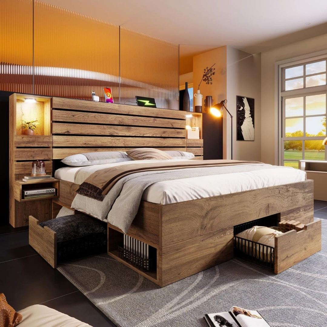 Bettgestell mit Wandmontage
