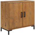 Sideboard aus Kiefernholz mit einem Metallgestell