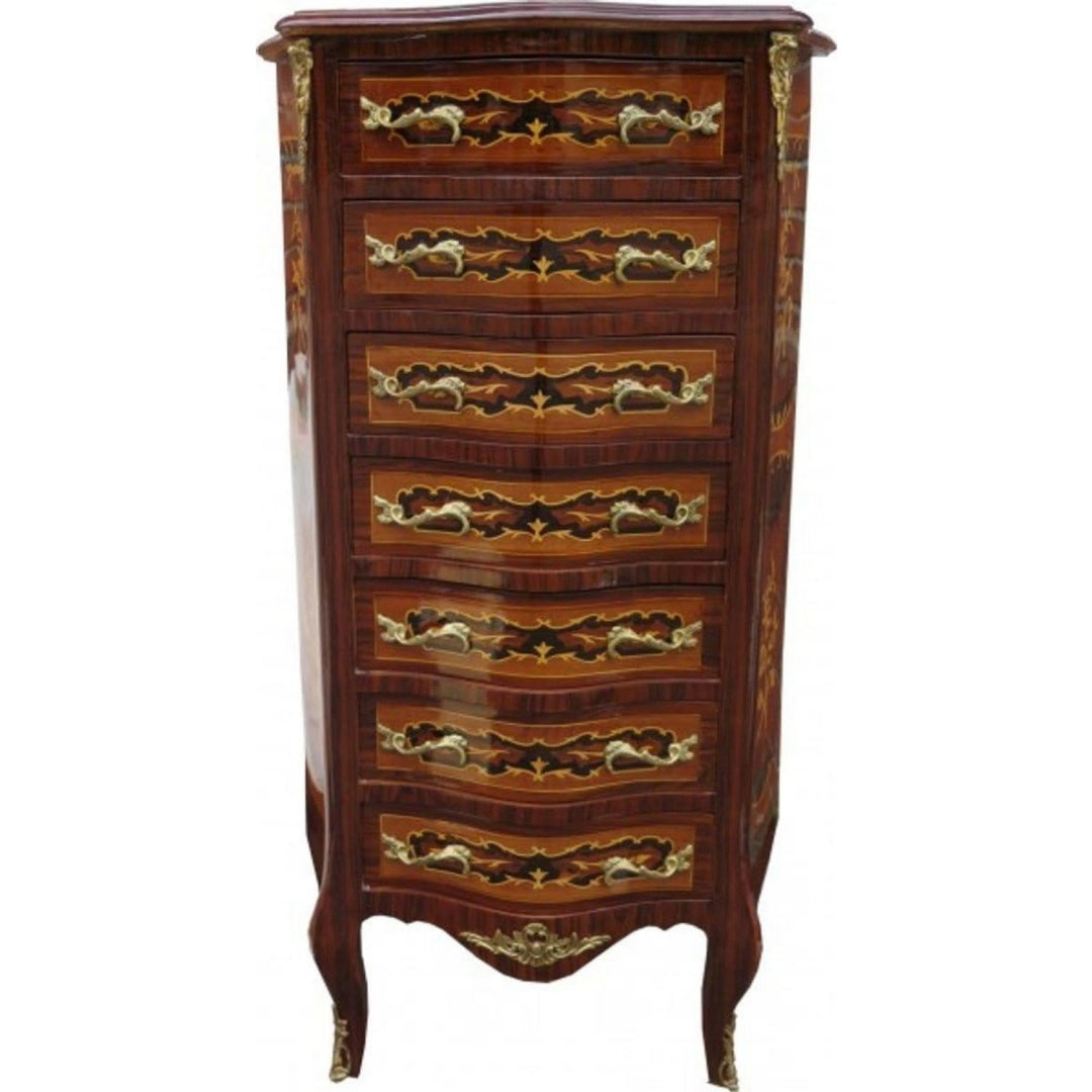 Das Sideboard zeigt sich in Dunkelbraun