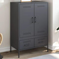 Hochschrank aus Metall in Anthrazit