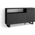Hochschrank verbindet 3 Tueren und ein Metallgestell