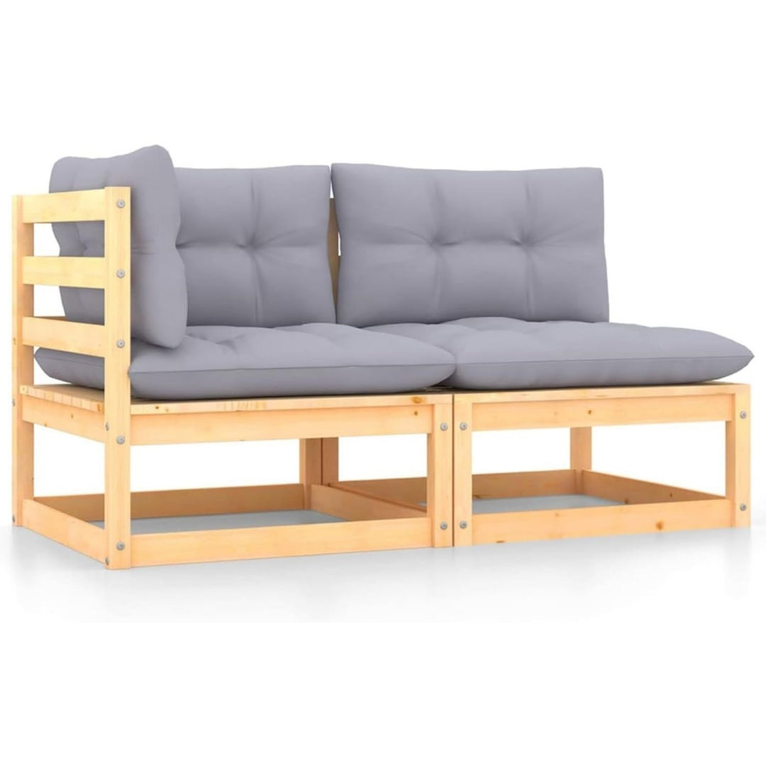Sofagarnitur in Naturbraun
