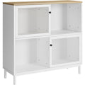 Sideboard mit Flechtoptik und Schiebetueren