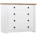 Sideboard mit den Massen 80 x 40 x 73 cm in Weiss