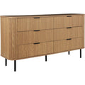 Sideboard verbindet 6 Schubladen und ein Metallgestell