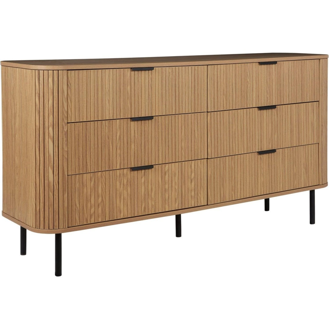 Sideboard verbindet 6 Schubladen und ein Metallgestell